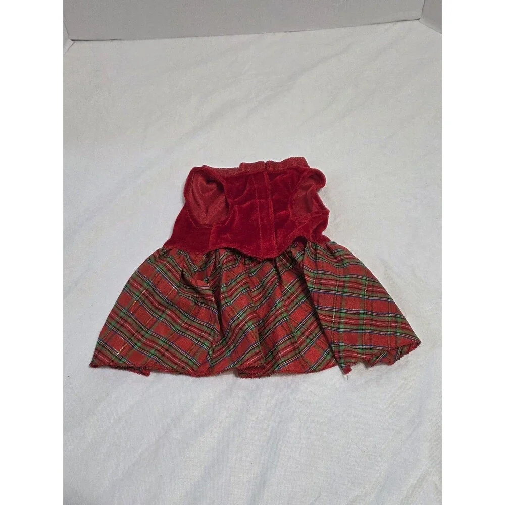 Quaker Pet Group Red Plaid Dog Coat Size Med